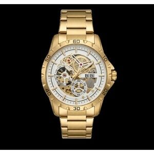 BIBI Skeleton Automatic Watch Gold 42mm